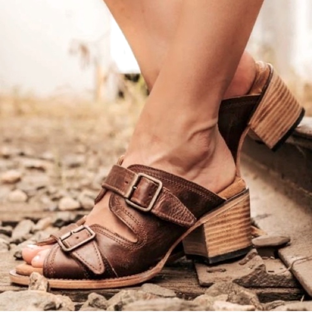 Leather Heeled Sandals by Freebird
Handcrafted in Mexico